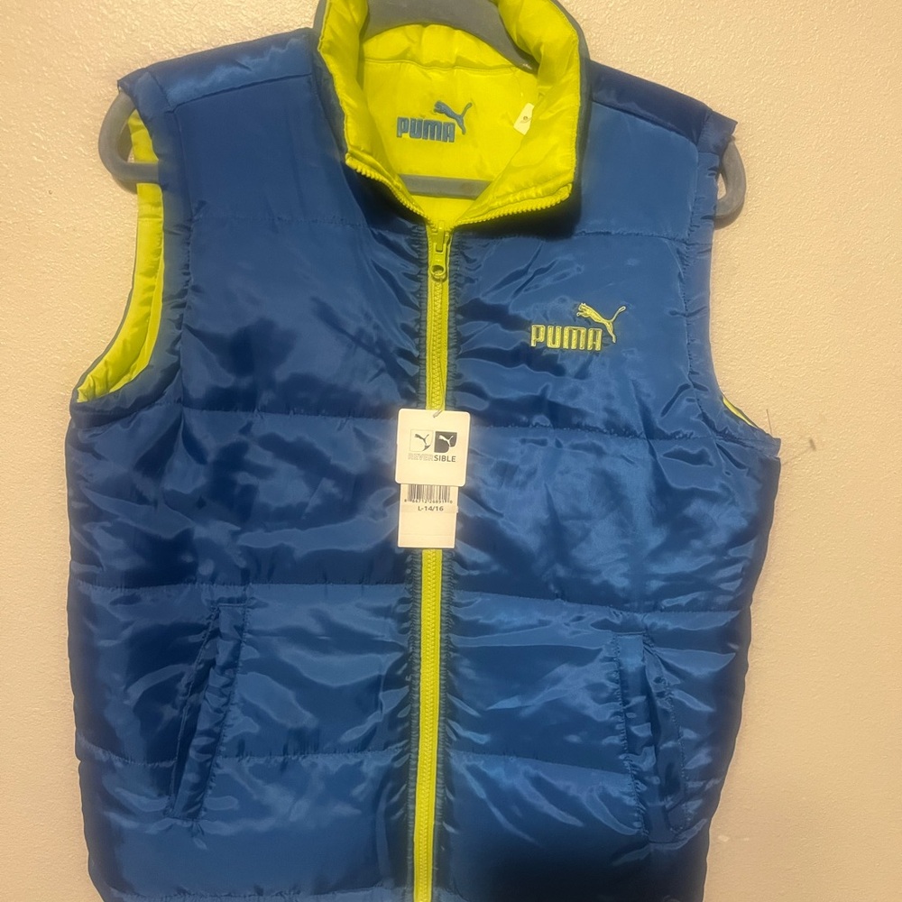 Puma Kids Blue and Yellow Vest